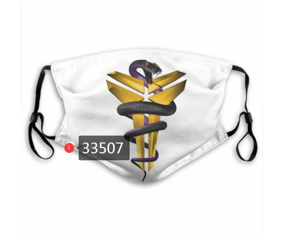 2021 NBA Los Angeles Lakers #24 kobe bryant 33507 Dust mask with filter->nba dust mask->Sports Accessory